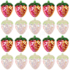 30Pcs 2 Colors Electroplate Opaque Acrylic Pendants PACR-SC0001-09-1