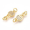 Brass Micro Pave Cubic Zirconia Pendants KK-N257-12G-2