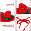 Cotton Crochet Pet Headwear Costume AJEW-WH0258-807-4