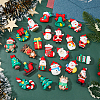 SUPERFINDINGS 24Pcs 24 Style  Christmas Themed PVC Plastic Pendants Sets KY-FH0001-28-4