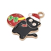 Christmas Alloy Enamel Pendants ENAM-I071-01KCG-02-2