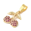 Brass Micro Pave Cubic Zirconia Pendants STAS-V013-05G-2