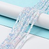 Gradient Color Electroplate Glass Bead Strands GLAA-E042-05-B04-2