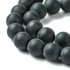 Dyed & Heated Natural Black Agate Beads Strands X-G-P088-14-6mm-2