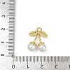 Brass Micro Pave Clear Cubic Zirconia Pendants KK-M322-51G-3