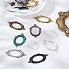 14Pcs 7 Colors Alloy Pendant Cabochon Settings FIND-LP0002-46-1