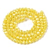 Electroplate Glass Beads Strands EGLA-A044-P4mm-B04-3