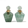 Natural Green Strawberry Quartz Openable Perfume Bottle Pendants G-I381-02G-02-1