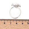 Adjustable Brass Micro Pave Cubic Zirconia Enamel Finger Rings CU-CBABA66-01A-P-5