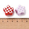 Printed Opaque Acrylic European Beads AC-CBA5E93-04-3