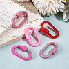 5Pcs 5 Styles Baking Paint Alloy Screw Locking Carabiners FIND-DR0002-40-4