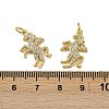 Brass Micro Pave Cubic Zirconia Pendants KK-I358-037G-3