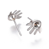 304 Stainless Steel Ear Stud Components STAS-F222-044-2