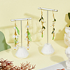 2Pairs 304 Stainless Steel Flower Dangle Earrings EJEW-HS00008-3