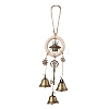 Alloy & Iron Bee Key Protective Witch Bells for Doorknob Hanging Ornaments HJEW-JM01893-1