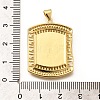 Rack Plating Brass Micro Pave Cubic Zirconia Pendants KK-L226-025G-3