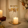 430 and 201 Stainless Steel Rotating Candlestick Tealight Candle Holder DJEW-WH0039-21G-5