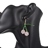 Cherry Glass Seed Beads & Acrylic Dangle Earrings EJEW-MZ00699-01-3