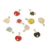 Craftdady 14Pcs 7 Style Zinc Alloy Enamel Pendants ENAM-CD0001-26-10