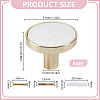 4 Bags Round Zinc Alloy Acrylic Drawer Pull Handles FIND-DR0001-85C-2