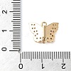 Brass Micro Pave Clear Cubic Zirconia Connector Charms KK-G503-35G-3