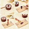 Brass Wax Seal Stamps with Rosewood Handle AJEW-WH0412-0333-3