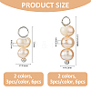12Pcs 4 Styles Natural Pearl Two Sides Polished Charms PALLOY-FH00088-2