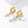 Fashion Cross Stainless Steel Hoop Earrings IH3729-4