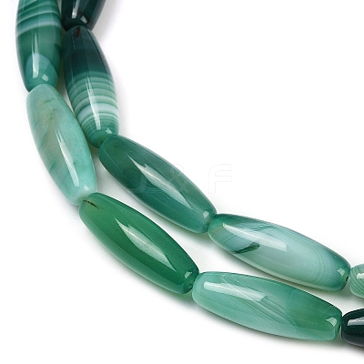 Natural Striped Agate/Banded Agate Beads Strands G-S280-10D-1