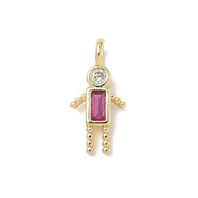 Brass Micro Pave Cubic Zirconia Pendants ZIRC-I356-17G-A06-1