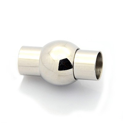 Tarnish Resistant Column 304 Stainless Steel Magnetic Bracelet Clasps STAS-O035-09-1