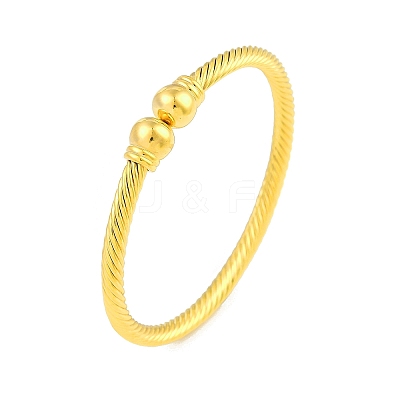 Round Brass Open Cuff Bangles BJEW-Z074-02G-1