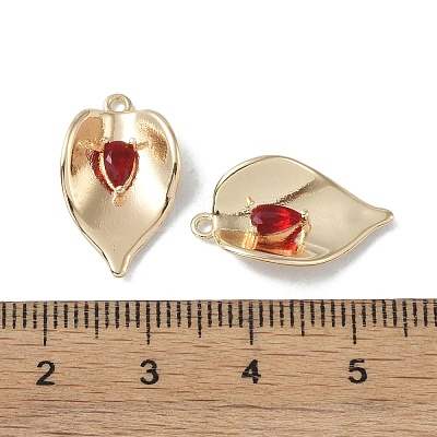 Brass Cubic Zirconia Pendants KK-H482-12G-04-1