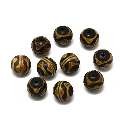 Tibetan Style Double Tiger dZi Beads G-Z020-03B-07-1
