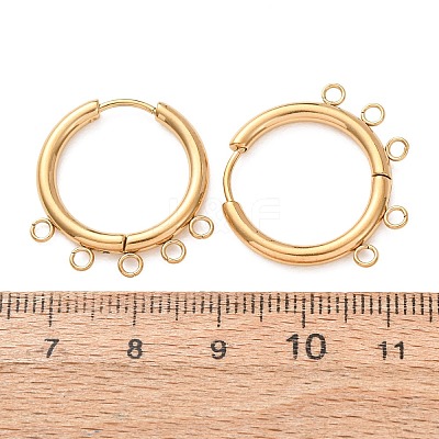 304 Stainless Steel Hoop Earring Findings STAS-D183-02C-G-1