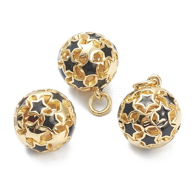 Brass Enamel Charms KK-A153-02G-D-1