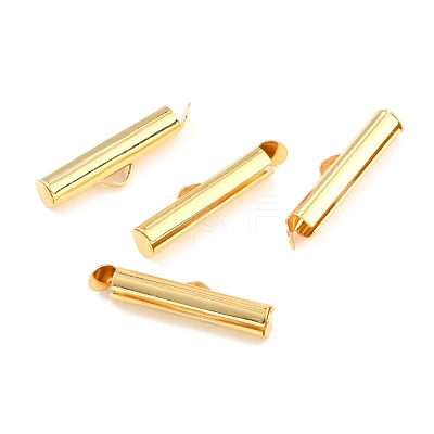 304 Stainless Steel Slide On End Clasp Tubes X-STAS-C044-08B-G-1