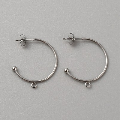 304 Stainless Steel Stud Earring Findings X1-STAS-TAC0017-02D-1