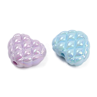 Opaque Acrylic Waffle Beads X-OACR-C022-14-1