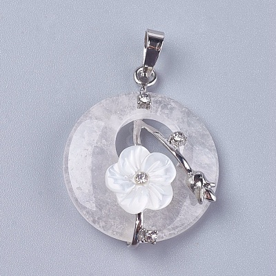 Natural Quartz Crystal Pendants G-F546-A21-1
