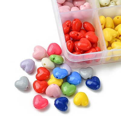 200Pcs 10 Colors Opaque Acrylic Beads OACR-FS0001-44-1