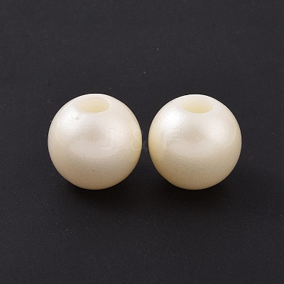 ABS Plastic Imitation Pearl European Beads KY-F019-06A-1