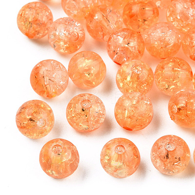 Transparent Crackle Acrylic Beads CACR-N002-08A-1