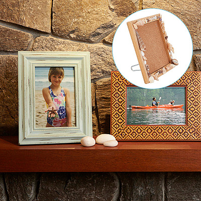 10 Sets Iron & Plastic Photo Frame Bracket ODIS-GO0001-04A-1