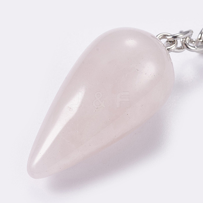 Natural Rose Quartz Keychain KEYC-P041-B014-1