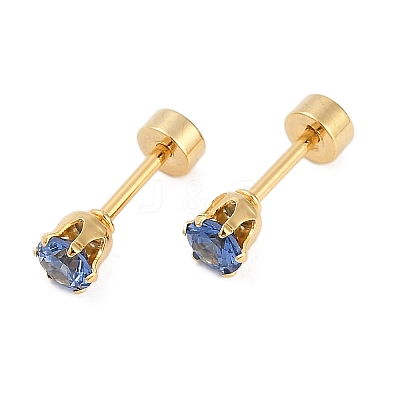 Flat Round Glass Ear Fake Plugs EJEW-H105-22G-C-1