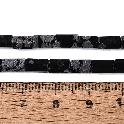 Natural Snowflake Obsidian Beads Strands GG-N002-01A-05-1