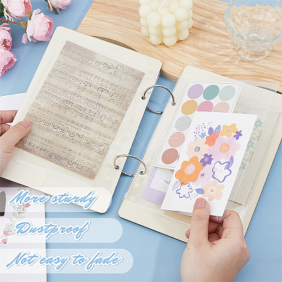 Wooden 2-Ring Loose Leaf Binder Postcard Phote Album Cover DIY-WH0547-240-1