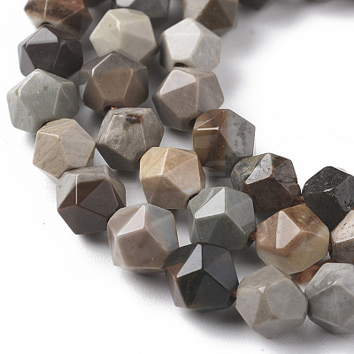 Natural Ocean Jasper Beads Strands G-F668-21-6mm-1