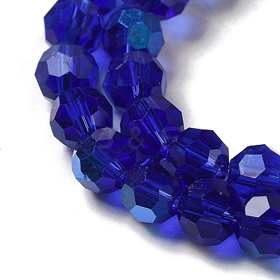 Electroplate Transparent Glass Beads Strands EGLA-A035-T6mm-L06-1